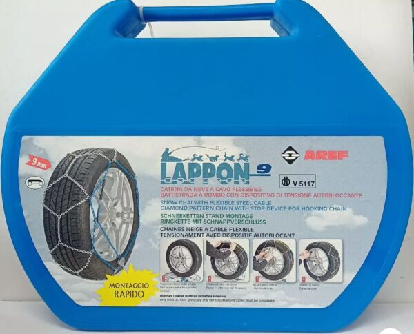 LAPPON 9 - gruppo 2 - Catene da Neve a cavo flessibile 9 mm Montaggio rapido